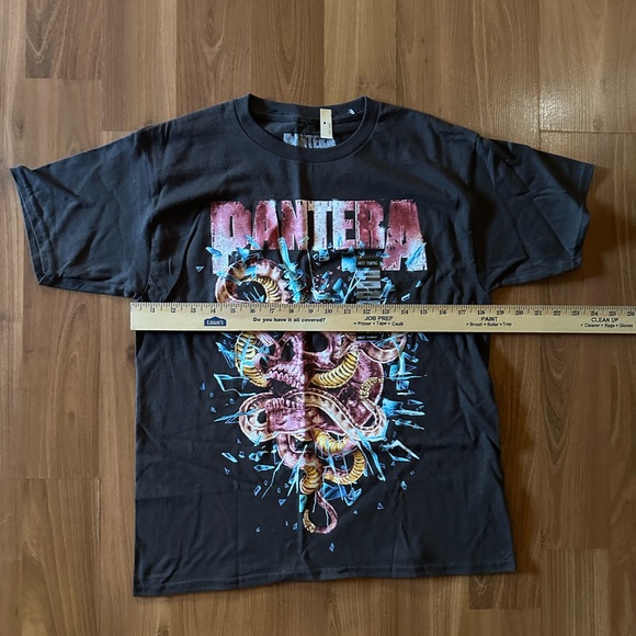 🆕 NWT Pantera Drill Bit Skull & Snake 🐍 T-shirt size Small Hot Topic 🎸 - Picture 5 of 7